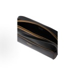 PRADA Swing Women\'s black single-shoulder bag with engraved logo and embossed pattern on the front